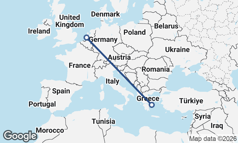 Athens to Rotterdam