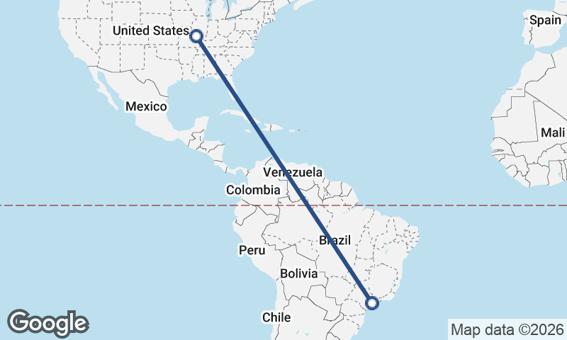 St. Louis to São Paulo
