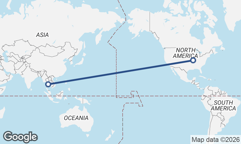 St. Louis to Bangkok