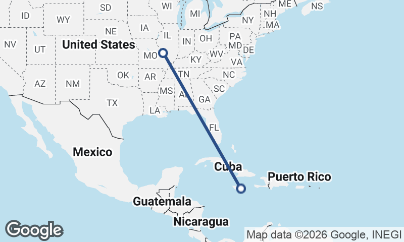 St. Louis to Kingston