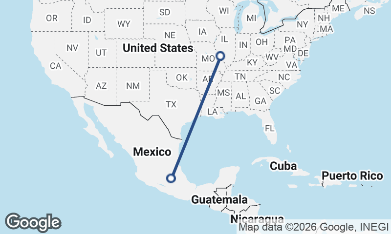 St. Louis to Mexico City