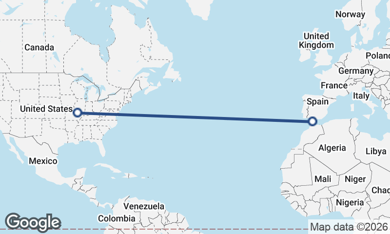 St. Louis to Algeciras