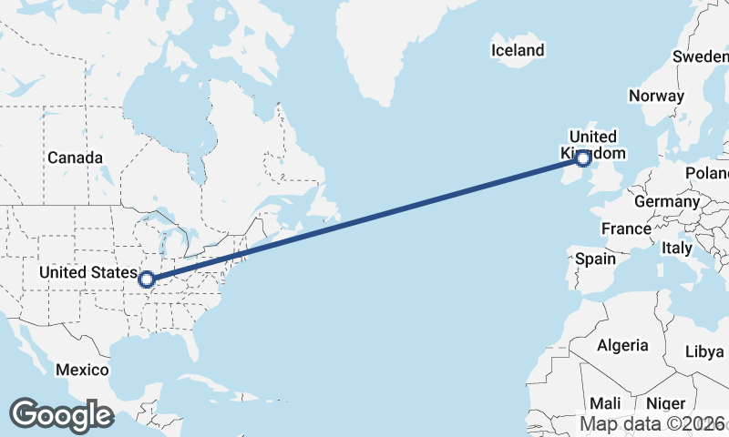 St. Louis to Belfast