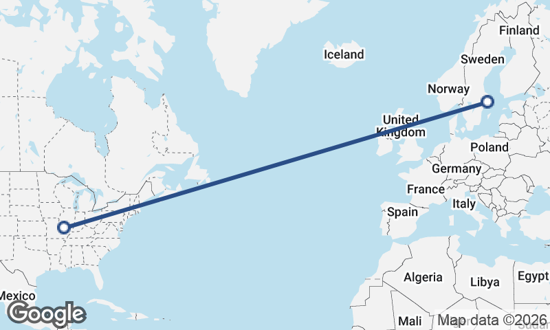 St. Louis to Stockholm