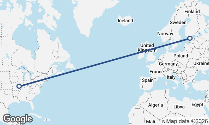 St. Louis to Tallinn