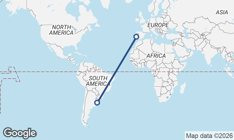 Lisbon to Montevideo