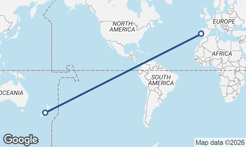 Lisbon to Christchurch