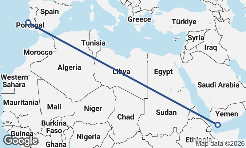 Lisbon to Aden