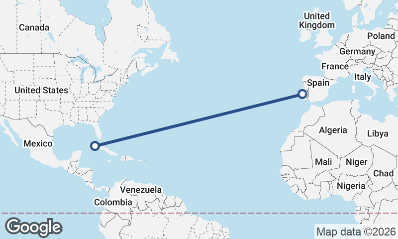 Lisbon to Havana