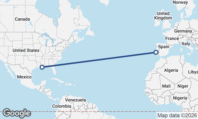 Lisbon to New Orleans