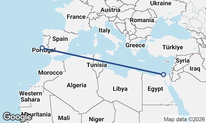 Lisbon to Port Said