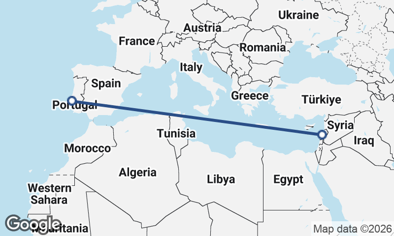 Lisbon to Beirut