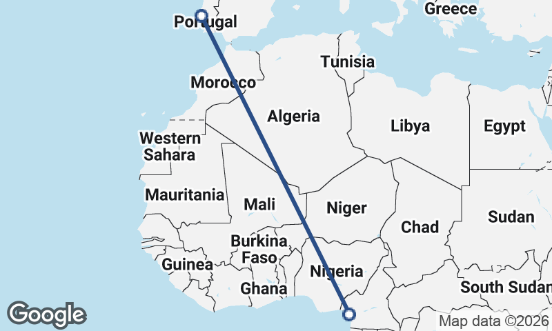 Lisbon to Douala
