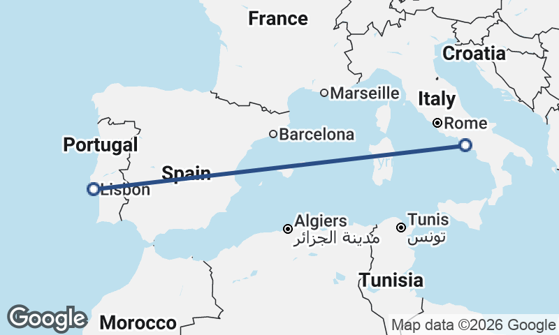Lisbon to Naples