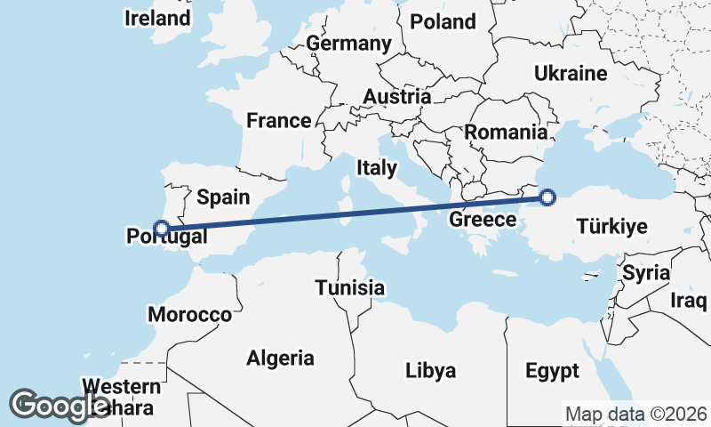 Lisbon to Istanbul