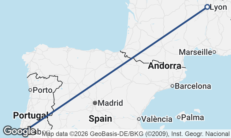 Lisbon to Lyon