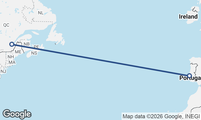 Lisbon to Québec