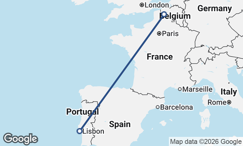 Lisbon to Lille