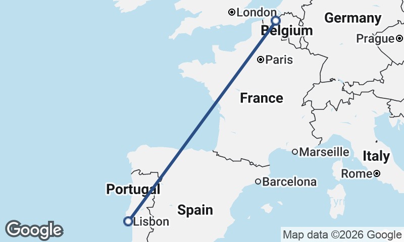 Lisbon to Ghent