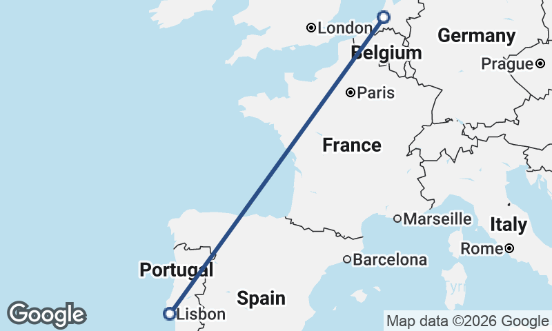 Lisbon to Rotterdam