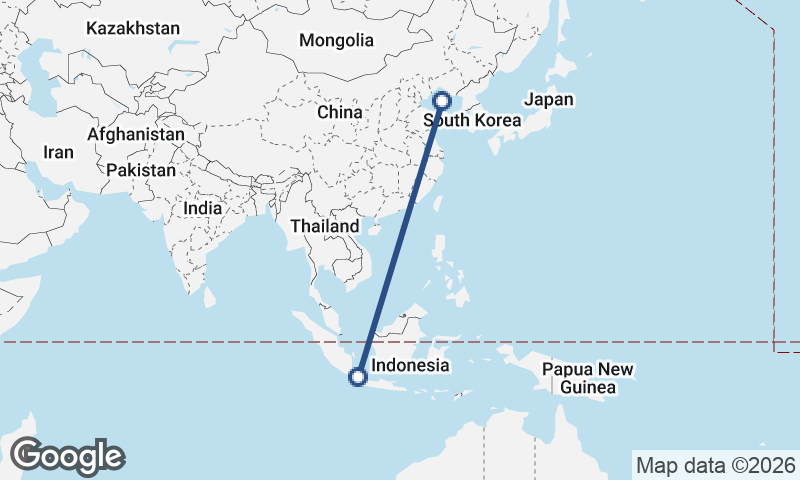 Dalian to Jakarta