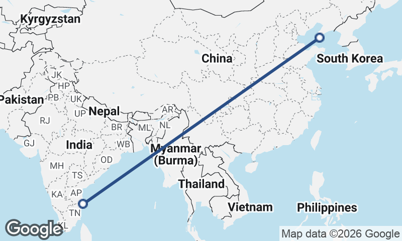 Dalian to Chennai