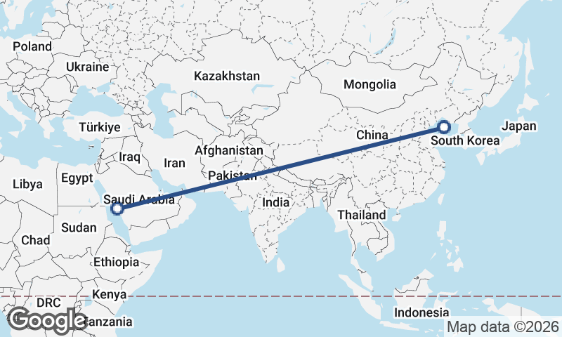 Dalian to Mecca