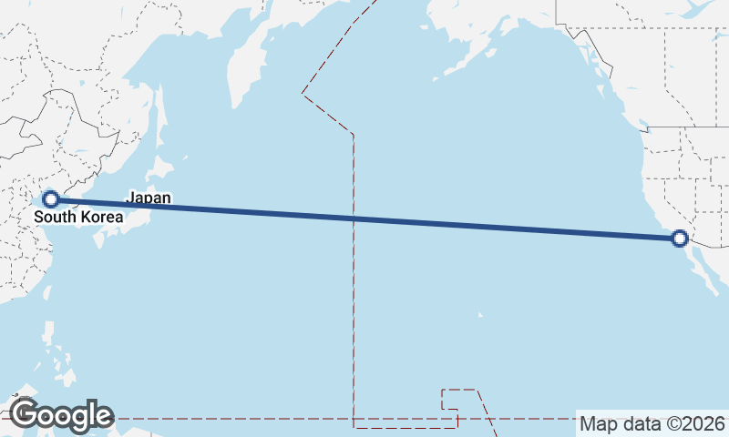 Dalian to San Diego
