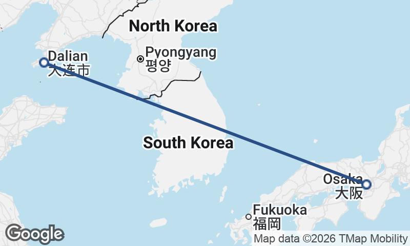 Dalian to Ōsaka