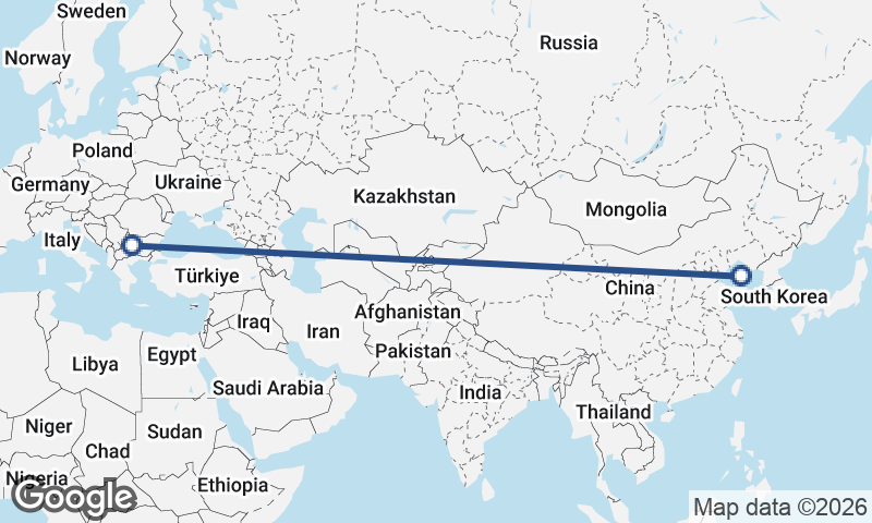 Dalian to Sofia