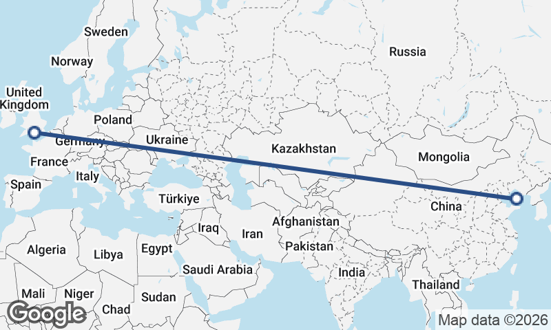 Dalian to Southampton
