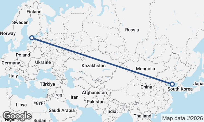 Dalian to Tallinn