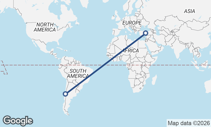 Turkey to Chile