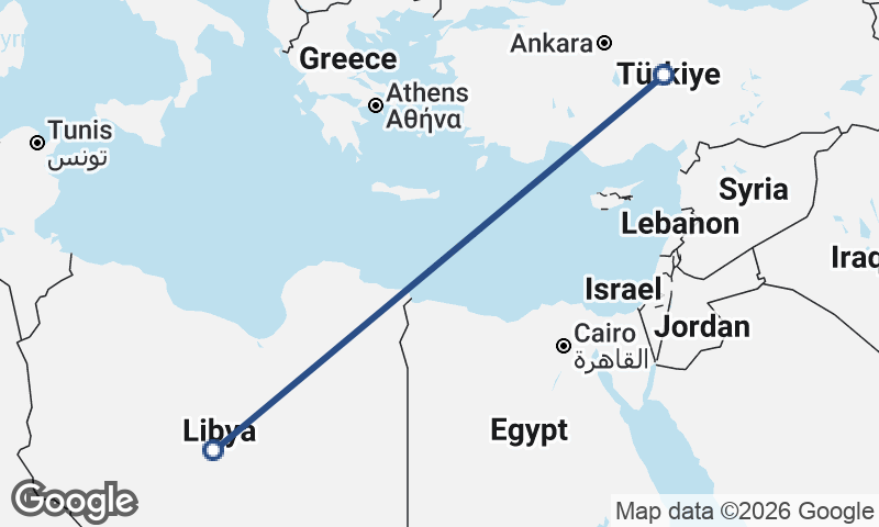 Turkey to Libya