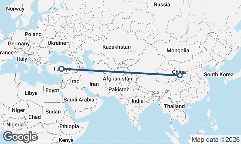 Turkey to China