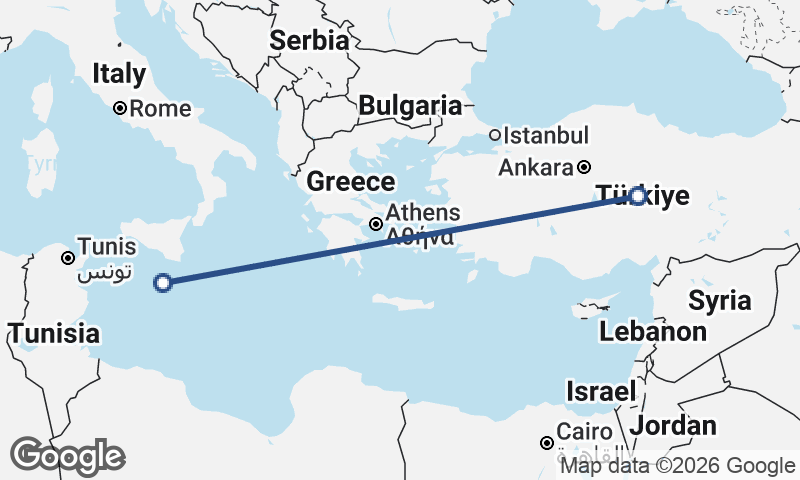 Turkey to Malta