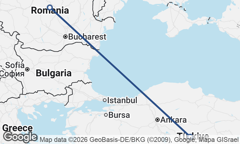 Turkey to Romania