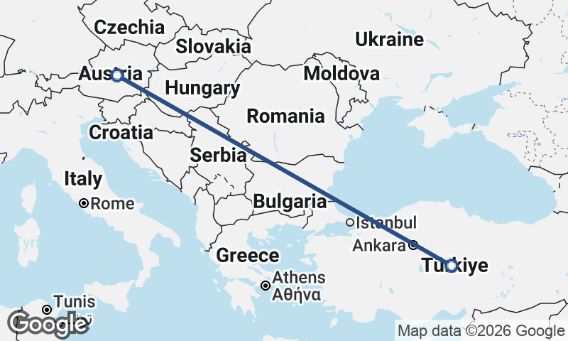 Turkey to Austria