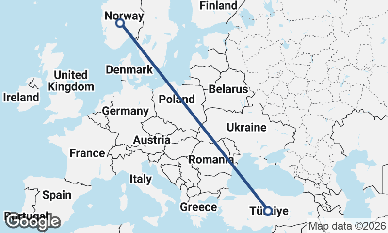 Turkey to Norway