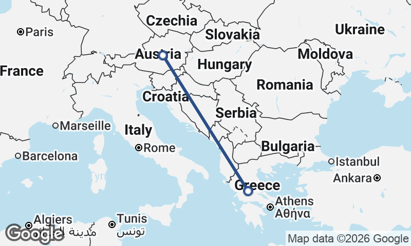 Greece to Austria