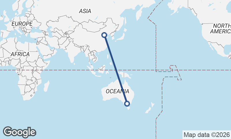 Tianjin to Melbourne