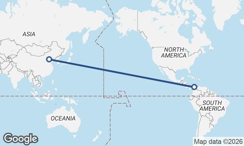 Tianjin to Cartagena
