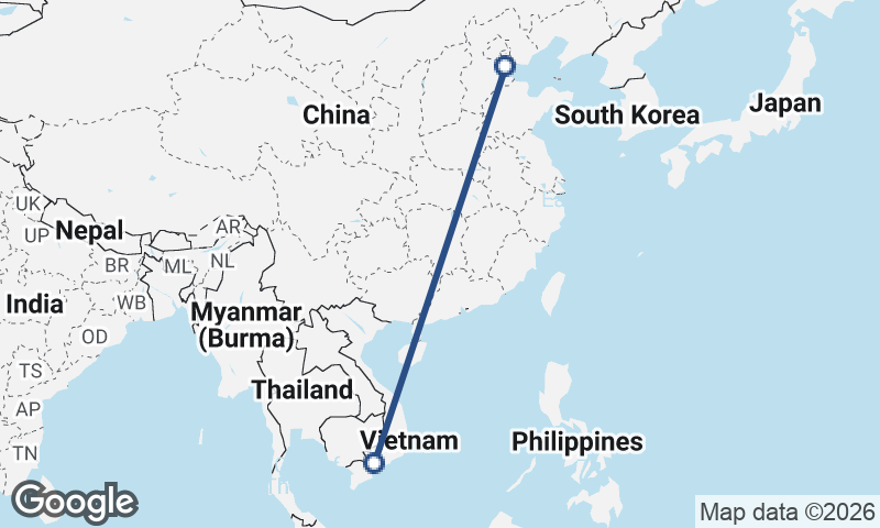 Tianjin to Ho Chi Minh City