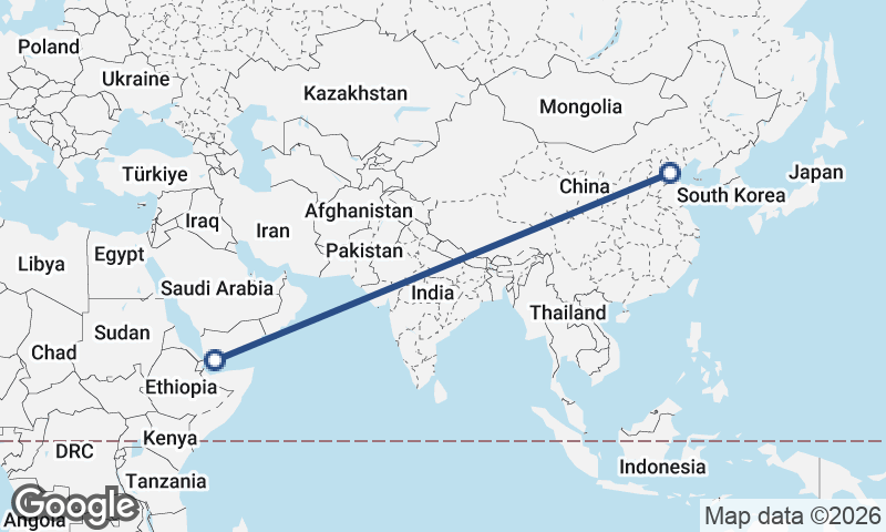 Tianjin to Aden