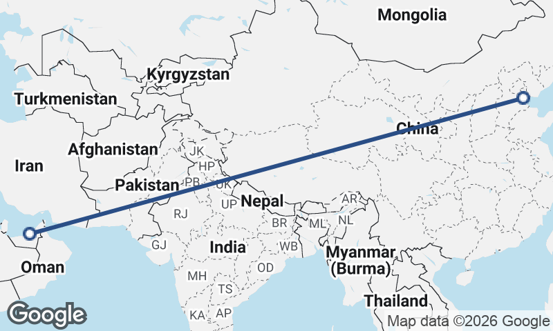 Tianjin to Abu Dhabi