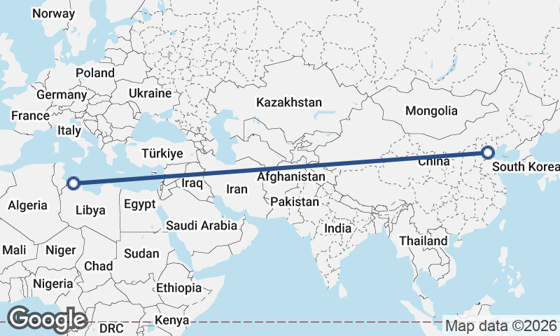 Tianjin to Tripoli