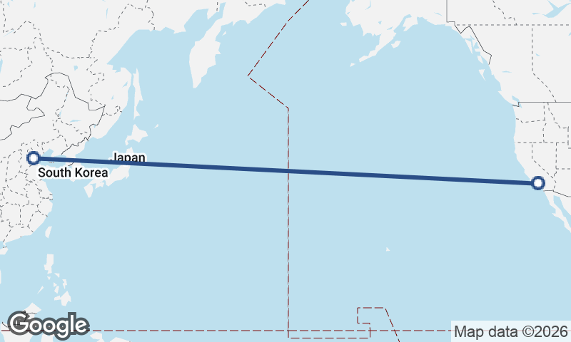 Tianjin to Los Angeles