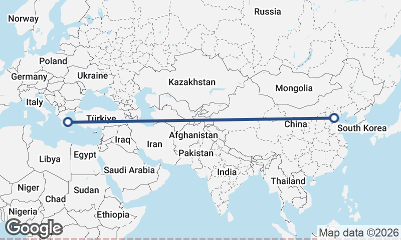 Tianjin to Athens