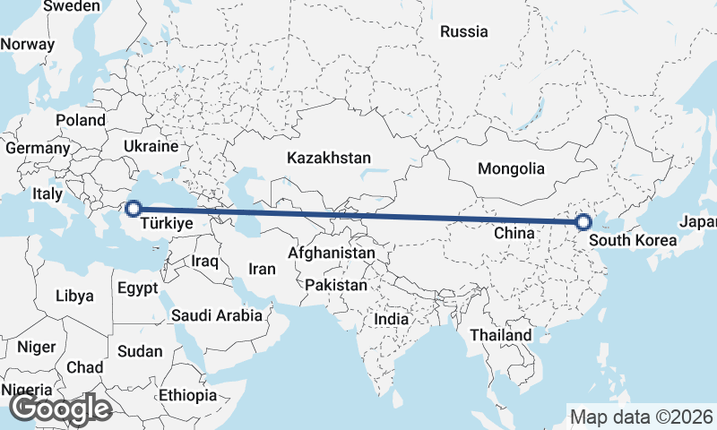 Tianjin to Istanbul