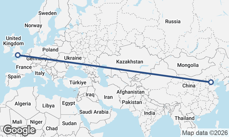 Tianjin to Southampton